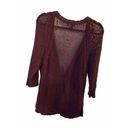 Lane Bryant  3/4 Sleeve Sweater Open Knit Vneck Plum Cardigan Women’s 18/20 NEW Photo 1