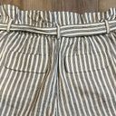 Frame  Striped Linen Blend Paperbag Shorts - size Small Photo 6