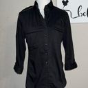 Zac and Rachel  black Button shirt, cotton front & knit back Photo 0