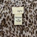 Daytrip  Shirt Women Medium Brown Cheetah Print Mixed Print Tank Top Sheer Casual Photo 6