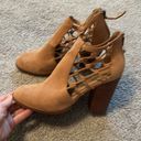 joe's jeans Joe's Suede Knotted Cutout Back Zip Ankle Boots size 10 Photo 1