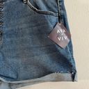 Ava & Viv  Shorts Denim Jean Mid-Rise Midi 4” Rolled Cuff Button Fly Sz 22W NWT Photo 8