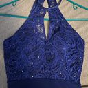 Sequin Hearts Royal Blue Prom Dress Photo 4