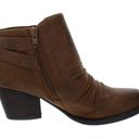 Baretraps  Reinella Size 8M Brown Zip Buckle Heel Ankle Boots Booties B67 Photo 1