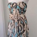 City Triangles Vintage Y2K  Blue & Brown Strapless Mini Dress Photo 1