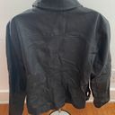 Celebrity Pink Black Vegan Leather Moto Biker Jacket, size XXL Photo 6