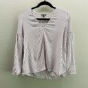 Massimo Dutti  White + Black V Neck Silk Blouse - Size 4 Photo 6