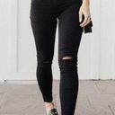 Carly Jean Los Angeles  Lindsay Jeans Skinny Denim High Rise Black Size 1 Photo 0