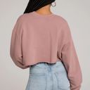 Good American Cropped Sweatshirt In Pink Dusk Photo 3