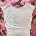 y2k white backless short sleeve top Photo 3