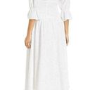 Rebecca Taylor NWT La Vie  Leaf Embroidered in Milk White Button Front Dress M Photo 7