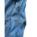 Boden USA Boden Dress Size 8 Faux Wrap Blue Denim Chambray V Neck Short Sleeve Womens Lara Photo 5