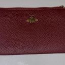 Source Unknown RED PEBBLED LEATHER WRISTLET WITH BRASS BEE ADORNMENT WITH TAN WRISTLET STRAP Photo 0