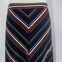 Apt. 9  Chevron Striped Button Detail Black Maxi Skirt Size Medium NWT Photo 1