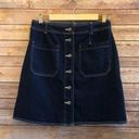 Popsugar  Button Down Denim Skirt Size 10 NWT Photo 0