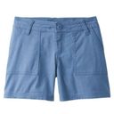 prAna  Tess Shorts 3" Inseam Organic Athletic Shorts Sunbleached Blue Photo 0