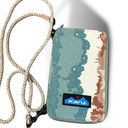 KAVU  Go Time Wallet Phone Crossbody Bohemian Hiking Canvas Neutral Earthy Photo 0