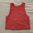 Athletic Cropped Ribbed Tank Pink Photo 0