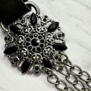 White House | Black Market  Flower Chain and Leather Belt Size Medium M Large L Photo 4