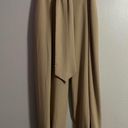 EXPRESS Flowy Dress Pants High Waisted Ankle Pants Tie Waist Pleated Beige size 6 Photo 0