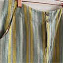 Soft Surroundings  Womens Caldera Striped Linen Blend Cropped Pants Boho 12 Photo 6