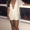 Pretty Little Thing White Deep V Romper Photo 0