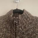 J.Jill  Brown Mock Neck Zip Up Sweater Vest Wool Alpaca Blend Photo 3