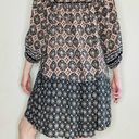 Angie NWT  Women’s Mini Geometric Printed Boho Hippie Puff Sleeve Dress Photo 3