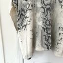 Chico's  Grey White Snake Print Cozy Embellished V Neck Poncho Sweater S/M Photo 12