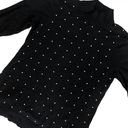 Calvin Klein Black Mock Neck Pearl Sweater Photo 2