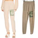 Boys Lie  Love Hurts Sweatpants Sand Beige Tan Green Terry Cloth Size XS Photo 1