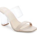 BP . Naomi Block Heel Sandal in Blush Faux Leather Size 10 Photo 0