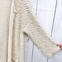 EXPRESS  XS Cream Wool Mohair Blend Cardigan Sweater Scalloped Boucle Knit Photo 4