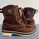 Sorel Tivoli Camp Brown Leather Waterproof Snow Boots Photo 1