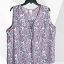 Terra & Sky Multi-Color Paisleys Flowers Sleeveless Blouse Wm 2X (20W/22W) Photo 0