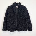 Chelsea28  Black Faux Fur Oversized Teddy Coat Jacket Size XS Photo 0