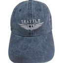 Krass&co Port &  Seattle Washington Souvenir Hat Cap Gray Adjustable Back Strap Photo 0