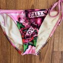 Ed Hardy Vintage Y2K Rare Pink Koi Fish Roses String Triangle Edgy Bikini Set Photo 6