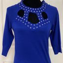 Allison Brittney Blue sweater dress size M Photo 4