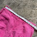 Ralph Lauren  Hot Pink Mid Rise Wide Leg 100% Linen Pants 8 Photo 4