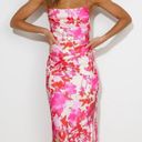 Hello Molly Satin Floral Cowl Neck Midi Dress Photo 5