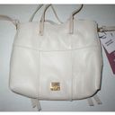 Kooba  Leather Handbag Bag Stone Logo New NWT Womens Cross body Beige Mini Everet Photo 8