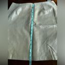 Cache  leather skirt 100% metallic ivory, cream leather skirt, size 8 NWT Photo 11