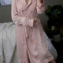 BCBGMAXAZRIA  Satin Pink Button Down Trench Coat Duster Dress Photo 4