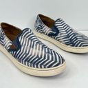 Olukai  Pehuea Pa’i navy blue white slip on canvas sneakers Photo 1