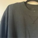 Aerie Black Real Soft Oversized Crew Neck Split Hem Sweatshirt Pullover Medium Photo 4