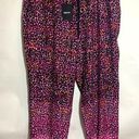 DKNY Women’s  Animal Print Pull-On Drawstring Pants Pink and Black Size XL Photo 0