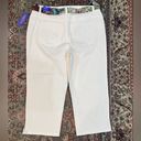 kim rogers NWT Kim Rodgers White Denim Capris with Boho Belt Photo 3