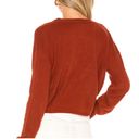 Lovers + Friends  adella Cardigan sweater cropped burnt orange rust sz S revolve Photo 3