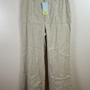 Antonio Melani  Linen Blend Wide Leg Pants Size 10 Beige Neutral Minimal Capsule Photo 0